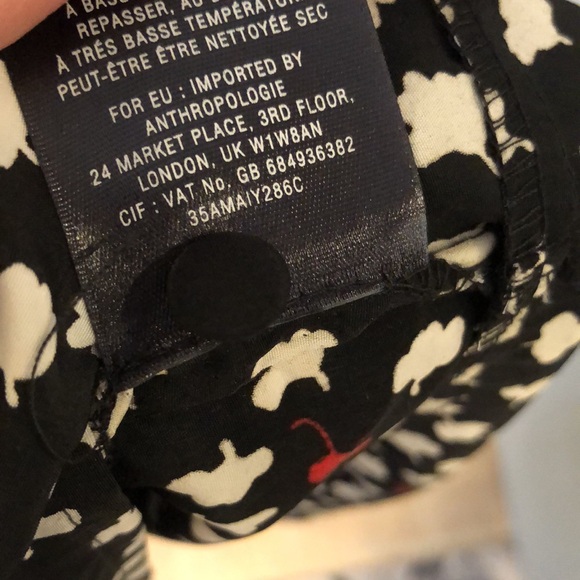 Anthropologie Maeve black patterned dress - Picture 9 of 12